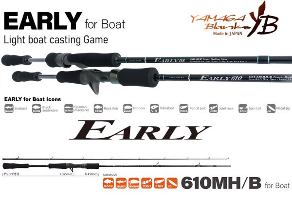 YAMAGA EARLY BOAT 610MH/B BAICAST 2.10m 10-50gr